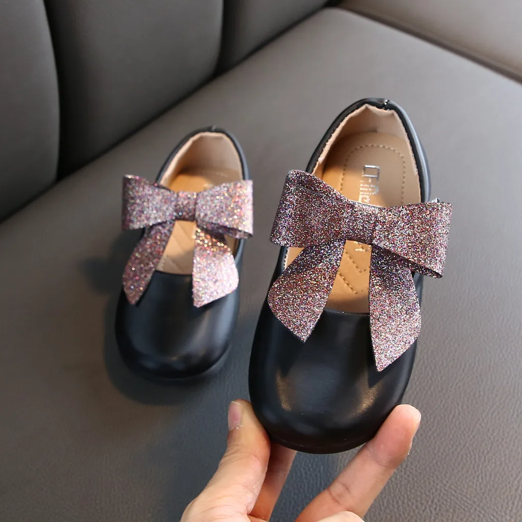 Обувь принцессы для девочек Легкие сандалии с бантом маленьких детей Детский