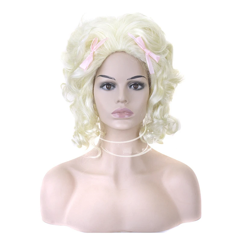 HAIRJOY синтетические волосы белый блонд Marie Антуанетта парик принцессы для Хэллоуина Костюм