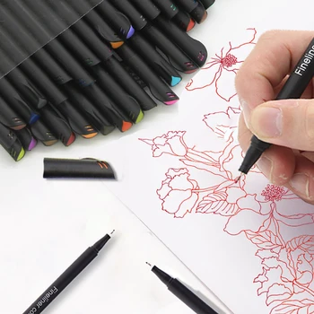 

12/24/36/48/60pcs Fineliner Pen for School Office Ink Pen Felt Tip Professional Drawing Art Marker