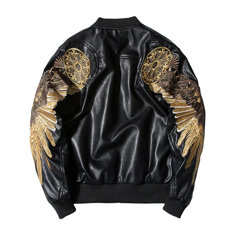 

2019 Spring and Autumn and the Wind PU Leather Leather Coat Baby Boys and Girls Short Children Jacket winter outwear