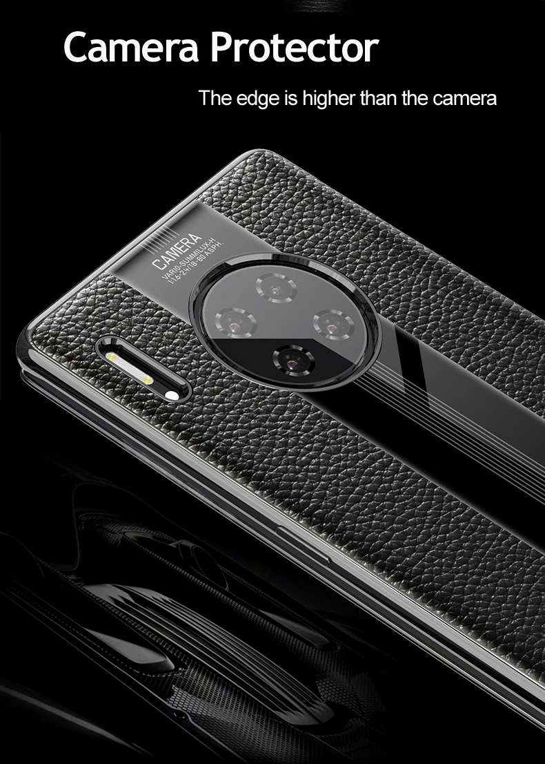 Mate 30 Роскошный чехол из натуральной кожи для huawei mate 30 pro Чехол кожаный умный флип-чехол для huawei mate 30 Pro Защитная крышка