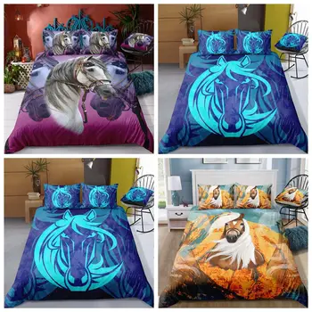 

2020 Bedding Sets New Products Various Horse Printing Double King Size of Duvet Cover Sets
