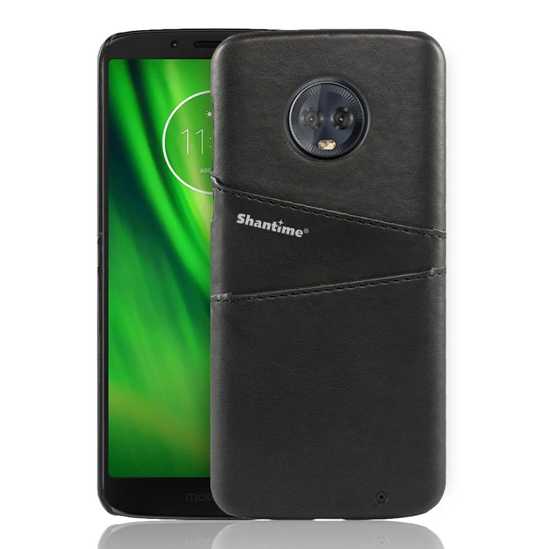 BLACK Роскошный винтажный кожаный чехол для Moto G6 Plus, чехол для бизнес-телефона, сумка, чехол для Motorola Moto G6, кошелек, отделения для карт, чехол - Цвет: BLACK