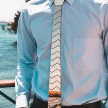 Геометрические галстуки ручной работы с геометрическим узором, серебристые зеркальные галстуки в форме зуба пилы для мужчин, модные свадебные аксессуары, модные ювелирные изделия