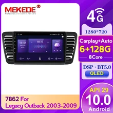 ¡Nuevo! 6GB + 128GB DSP QLED pantalla Android 10,0 GPS Radio de coche reproductor de navegador para Subaru Outback 3 Legado 4 2003 - 2009 SWC BT 4G