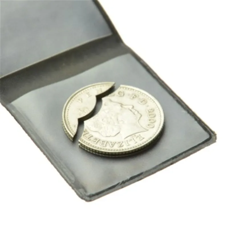 Bite and Restore Coin Penny version Magic Trick Folding Coin Street Close Up Accessories Illusion Mentalism