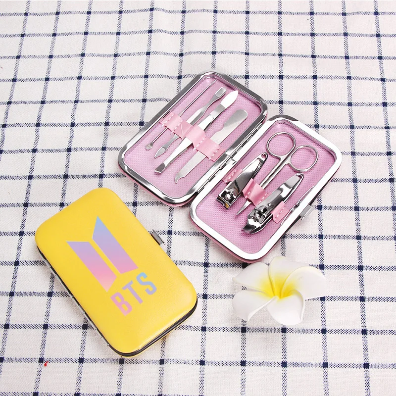 

Nail Clipper Set 7 PCS Stainless Steel Professional Obliquely Nail Clipper Multi Purpose Scissor Tweezer Manicure Set Nail Tool