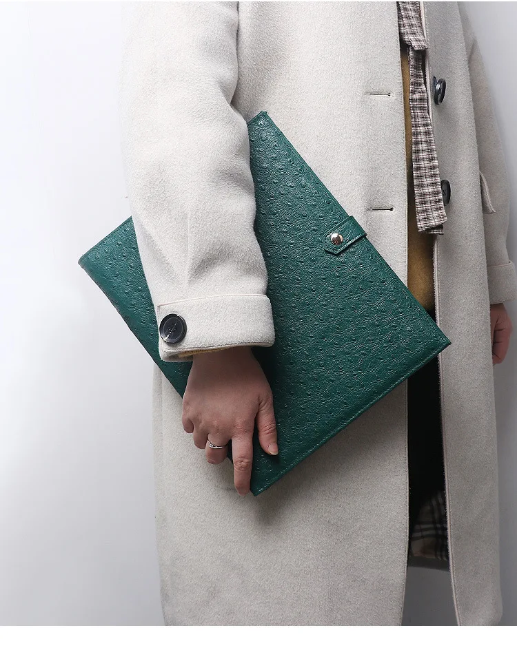 Женская модная сумка-клатч для ноутбука с вышивкой из кожи питона, сумка для Macbook Air Pro, 13 дюймов, ipad, новинка