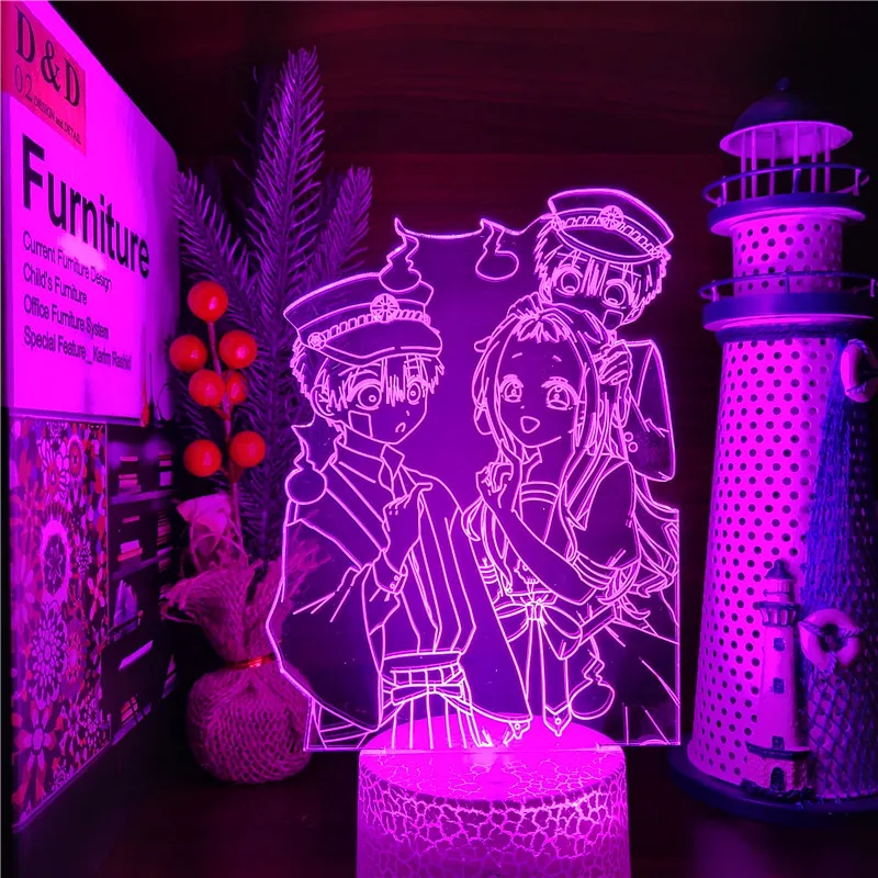 star night light Toilet-Bound 3D ANIME LAMP Hanako kun Yahiro Nene Led Color Changing Nightlights Lampara Led For Xmas Gift bright night light