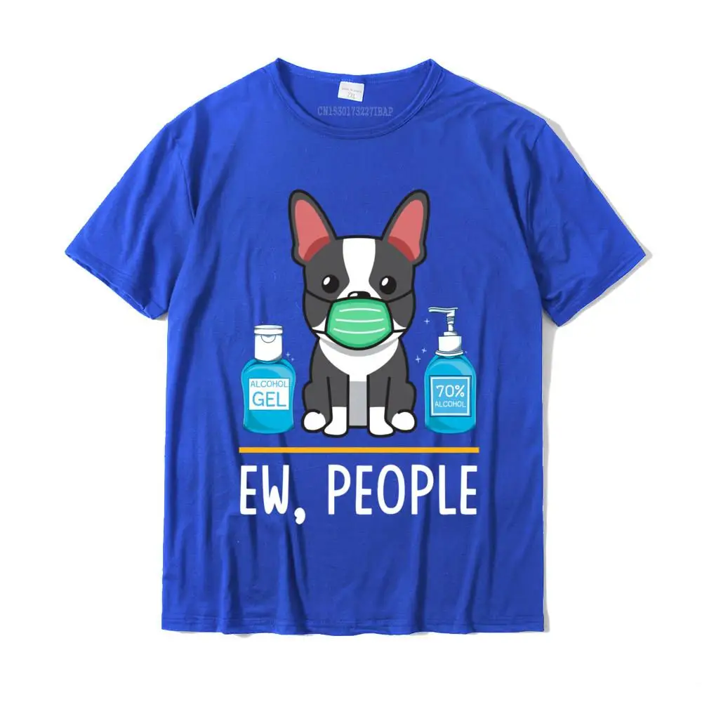 Custom Group Geek Short Sleeve Labor Day Tops Shirts New Design Round Neck Pure Cotton Tee Shirts Men Tshirts Wholesale Boston Terrier Dog Face Mask Hand Sanitizer Funny Ew People Long Sleeve T-Shirt__MZ22428 blue