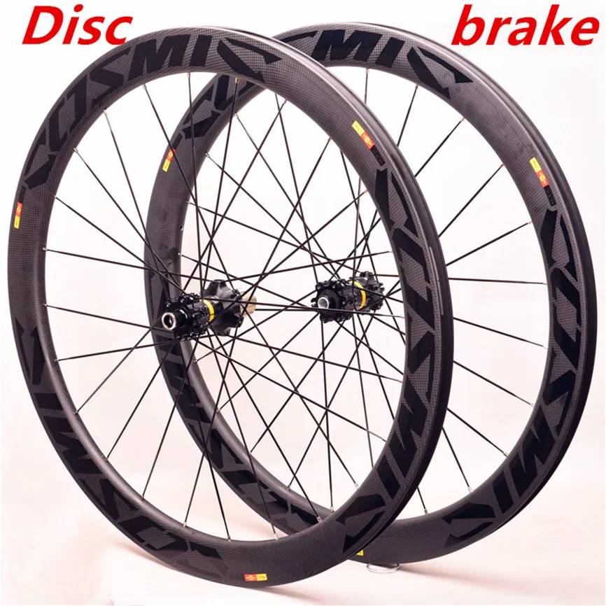 Road Bike 700C Wheelset Carbon Fiber Hub Ceramic Bearing 3K Twill BOB SL Cosmic Disc V Brake Wheels 38/50mm Rim 25mm Width