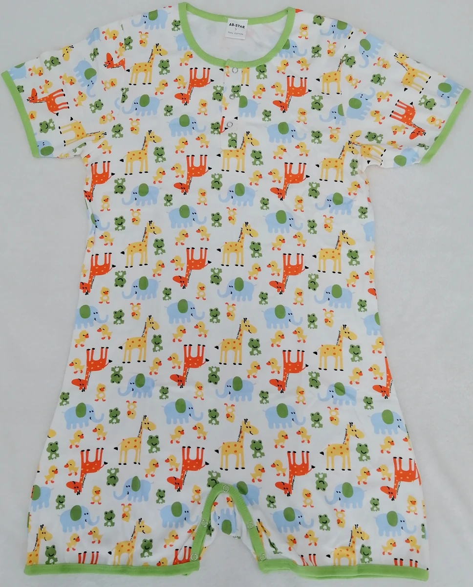 Giraffe bodysuit with short leg/adult onesie/adult baby romper/abdl clothes
