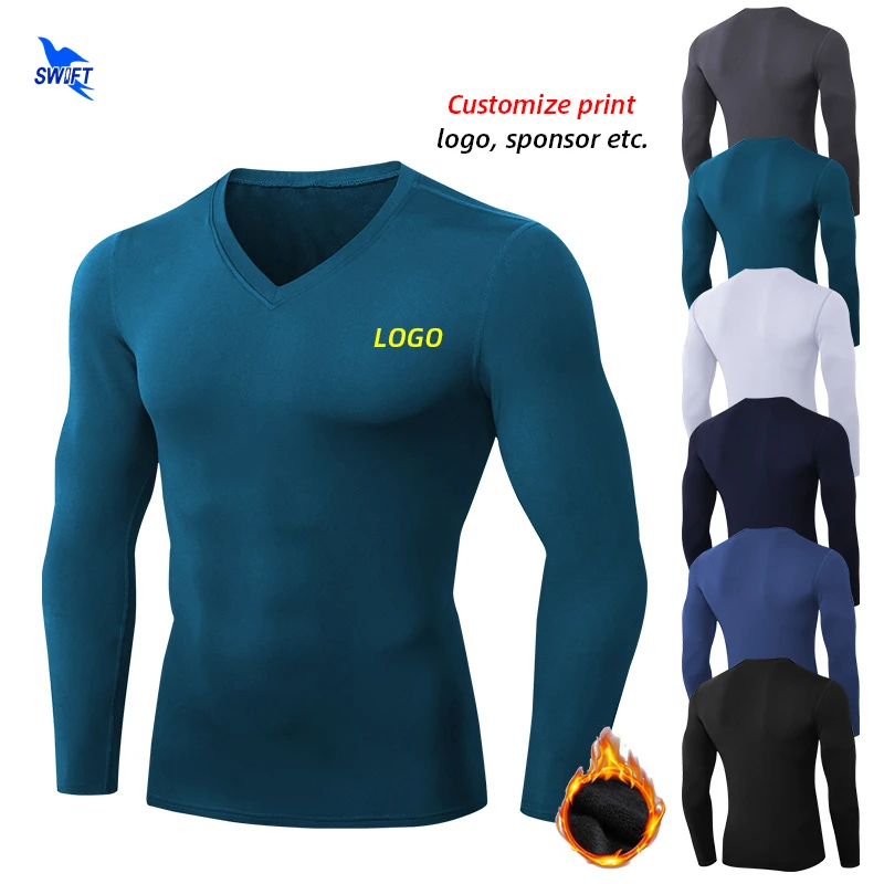 Crossover SlimFit HP Long Sleeve V Neck Warmup Shirt Design Your Own Custom