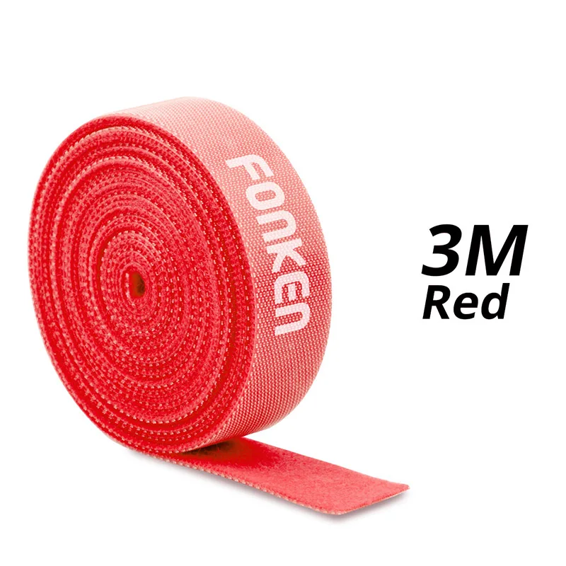 3m red tape FONKEN Кабельный органайзер многоцветный классификация кабель управление USB провода Держатель для ПК AUX HDMI 5 м 3 м 1 м стены шнур протектор - Цвет: 3m red tape