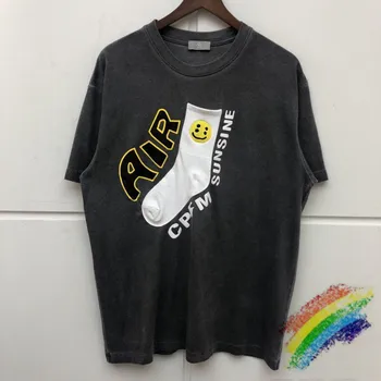 

Sock CPFM.XYZ Washed Do Old T Shirt Men Women Summer Style 3D Foam Printing CPFM XYZ T-shirt Tees