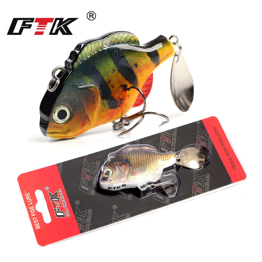  FTK Sinking 3D Fish Eyes 65mm 37g Fishing Lure Bass Lure Hard Bait Lifelike Artificial Wobblers Ful