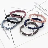 Foreign Trade New Style Autumn And Winter Hot Selling Imitation Rabbit Fur Double Color Furry Ball Hairband Headdress Manufactur