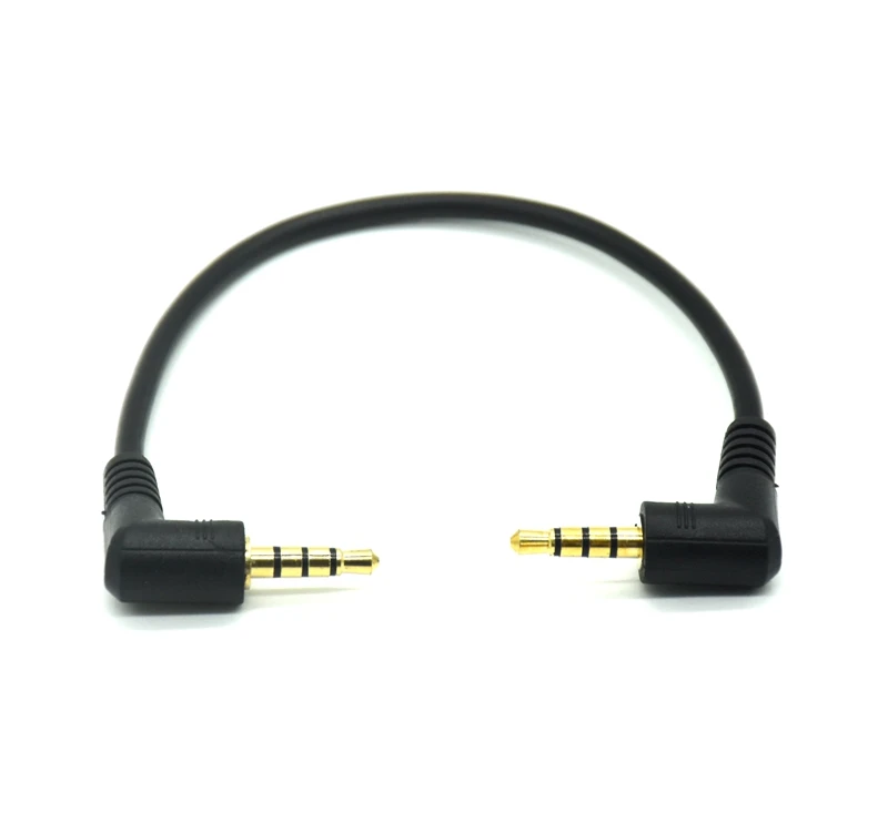 20CM 90° Right Angle 3.5mm Male to Male Aux Audio Cable Description Image.This Product Can Be Found With The Tag Names 35mm male right angle 90 degrees, 90 degree angle audio aux cable, 90 degree right angle aux cable