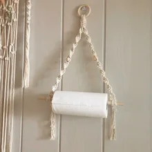 Скандинавская настенная подвесная деревянная палочка для ношения в спальне, гостиной, украшение для плетения вручную, домашний декор