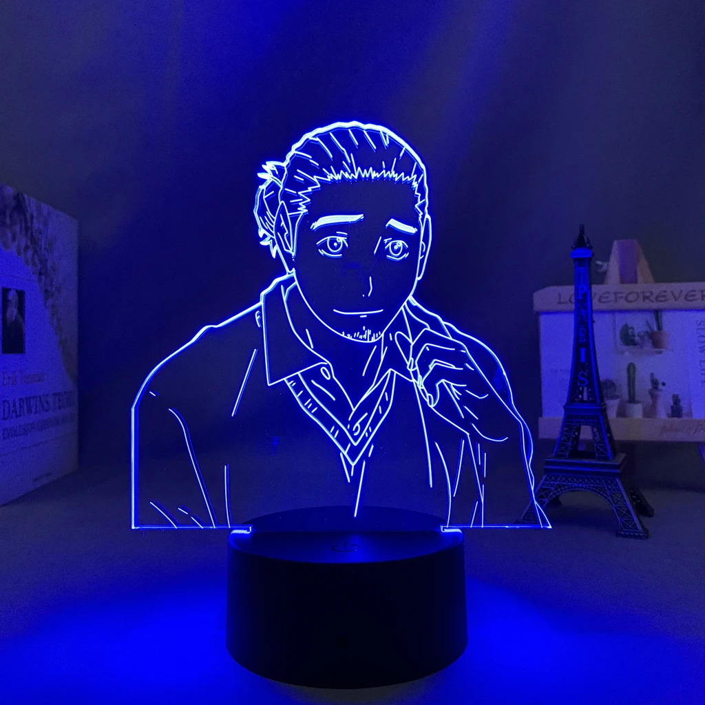Anime Haikyuu Asahi Azumane Led Night Light for Kids Bedroom Decoration Nightlight Birthday Gift Manga Haikyu Lamp Bedside | Лампы и