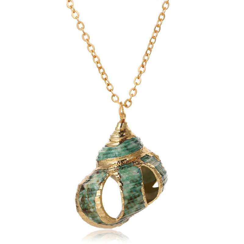 ZA ожерелье с подвеской в виде раковины из бисера и раковины, женское летнее пляжное массивное ожерелье, богемное колье, ювелирное изделие - Окраска металла: XL1586