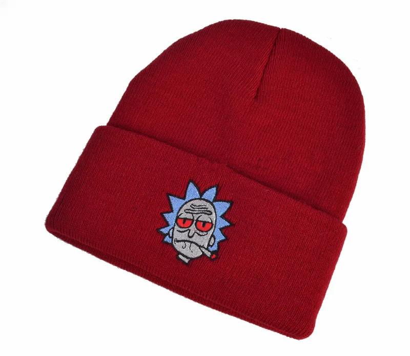 Rick and Morty Ski Unisex Adlut Cap Adjustable Adult Warm Hat Rick Hats Beanies Cosplay Costumes Knitted Hat