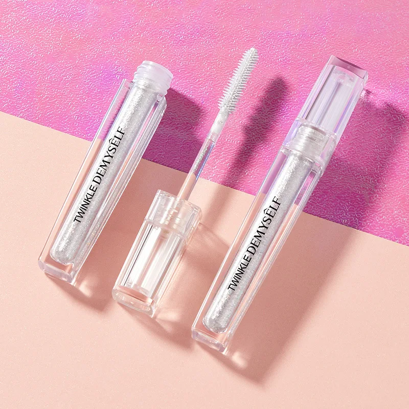 Crystal Silver Glitter Charm Mascara Cream Lasting Anti-Makeup Easy to Apply No Blooming Mild Non-Irritating |