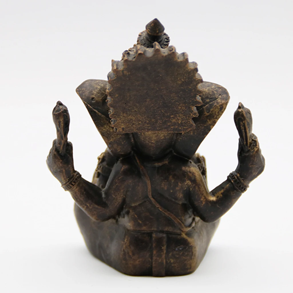 Handmade Resin Ganesha Buddha Elephant Statue Sculpture Figurine Home Decor Ornaments