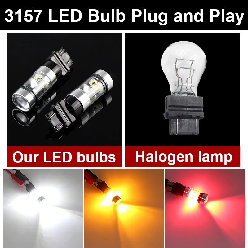 パトライトあんぷ Amazon.com: Auxbeam T25 3156 3157 LED Bulbs, 6500K White