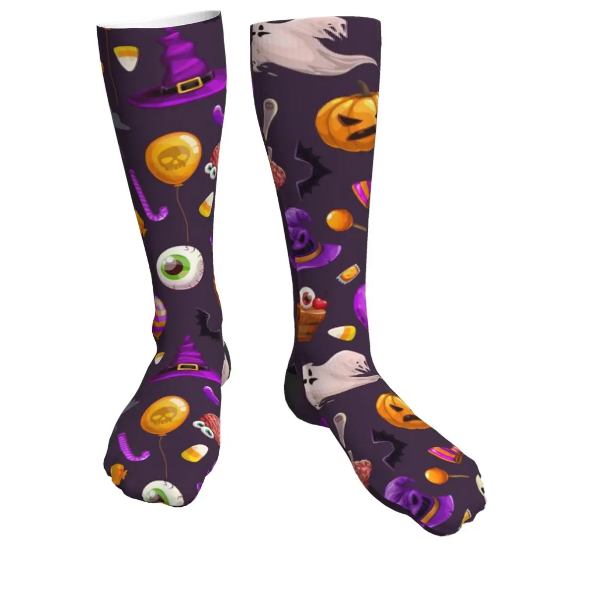 

NOISYDESIGNS new winter warm long socks halloween skull bat pattern calf socks knee socks fashion trend ladies long socks girls