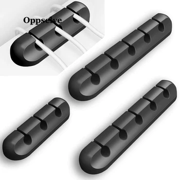 

Oppselve Cable Organizer Silicone USB Cable Winder Flexible Cable Management Clips Cable Holder For Mouse Headphone Earphones