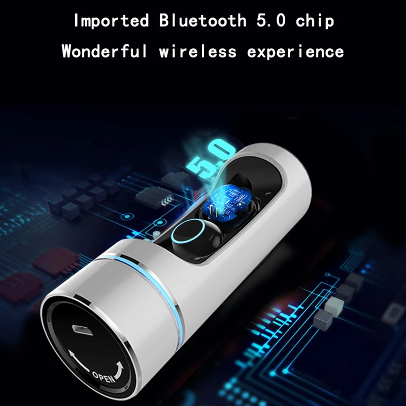 LEORY E8 TWS Wireless bluetooth Earphone Smart Touch Hifi DSP Noise Reduction Waterproof Sport Headset With Mic for X XR Huawei