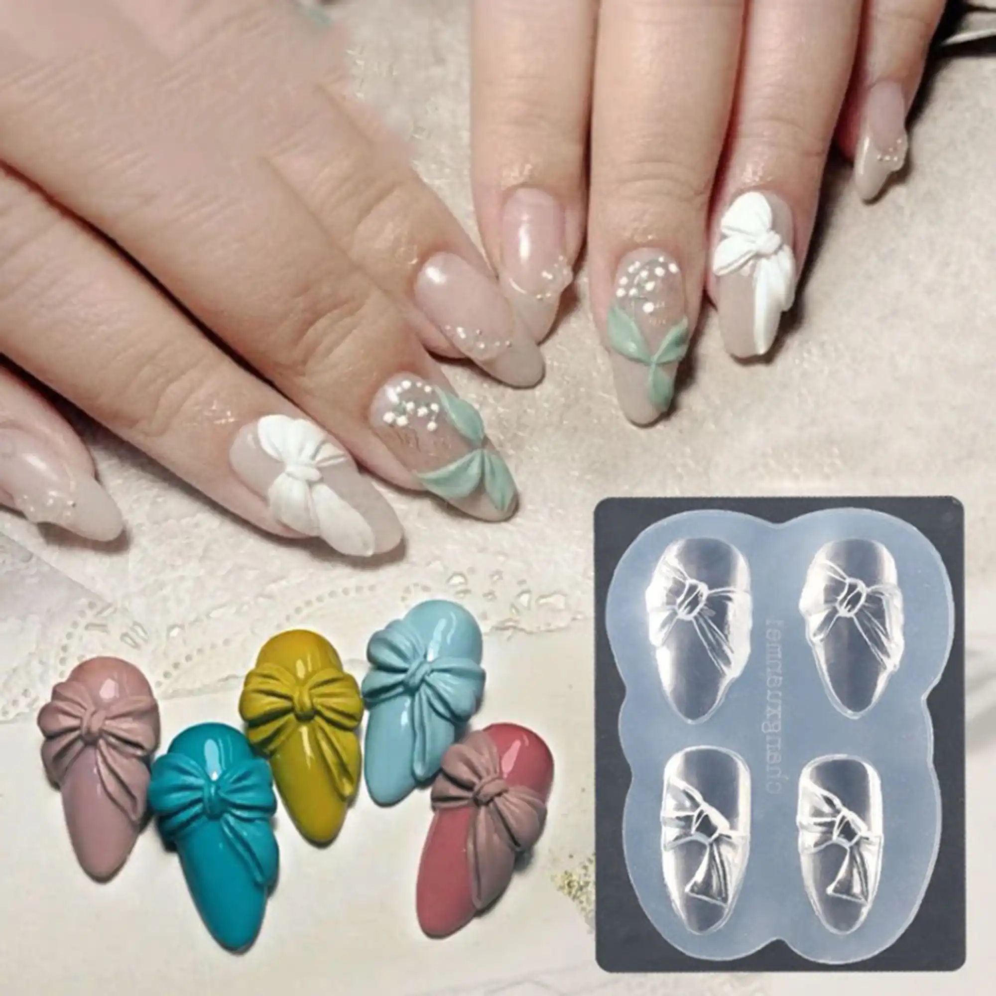 新ネイルアートキャンディーハート形のゼリー3d彫刻金型シリコーン型 Rhinestones Decorations Aliexpress