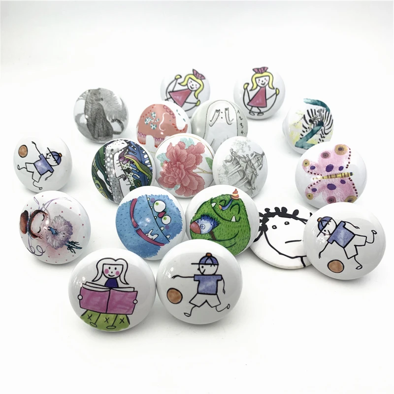 LCH стиль инстаграм белая керамическая Танцующая девочка слон ручка для шкафа