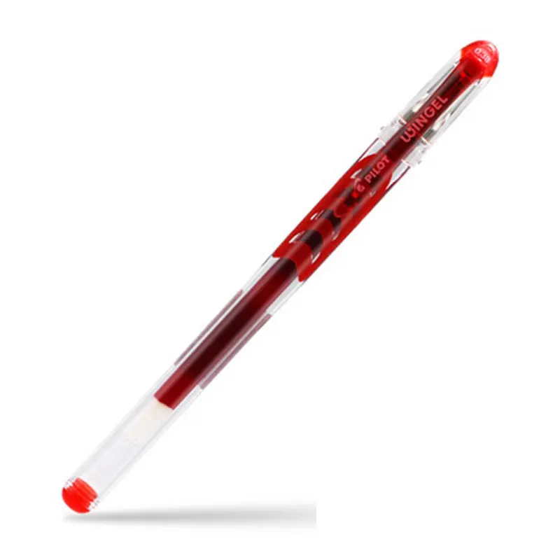 Red 6pcs Гелевая ручка для пилота Wingel BL-WG-38, Япония, 0,38 мм/0,5 м, высокое качество, 5 цветов,, ручка для школьного осмотра, 6 шт - Цвет: Red 6pcs