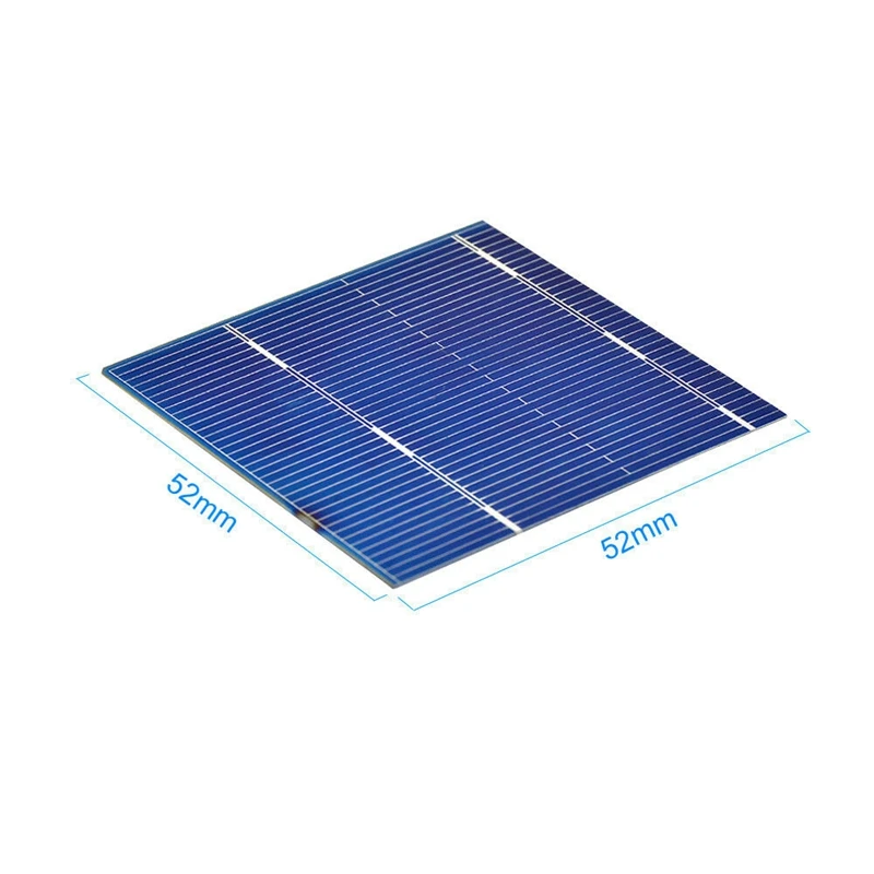 100Pcs 52x52Mm 0.5V 0.43W Solar Panel Diy Solar Cell Battery Charger
