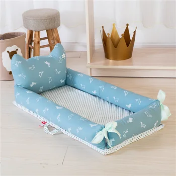 

Portable Baby Bed Nest Removable Wash Travel Bed Bedding Cotton Nest Baby Crib Foldable Newborn Isolation Protection Sleeping