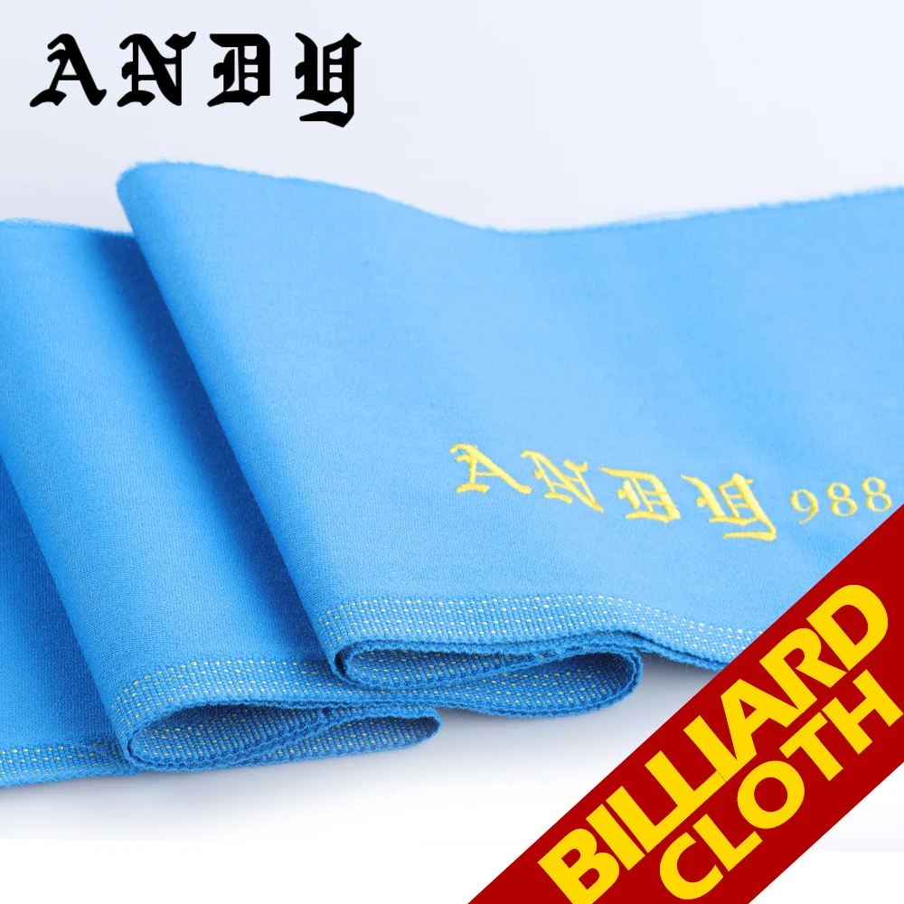 ANDY 988 당구 큐 테이블 천, 2780mm 길이 1500mm 너비, 블루 그린 그레이, 3 색 내구성, 당구 액세서리 2019