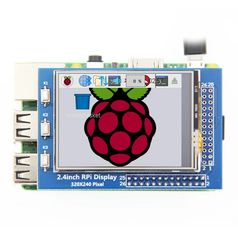 2,4 дюймовый ЖК-дисплей нажатие на экран 320x240 TFT экран для Raspberry Pi 4B Raspberry Pi 3 Model B/B