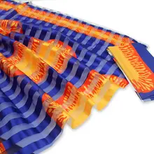 Новая африканская шелковая восковая ткань цифровая печать атласная восковая ткань для платья африканская восковая шелковая ткань с шифоновым набором S191101