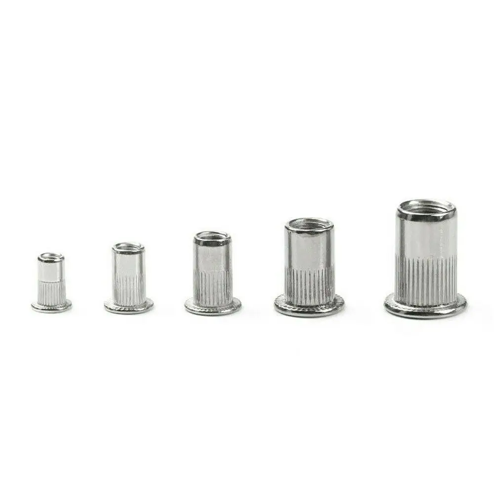 150Pcs Rivet Nuts Aluminum alloy Heavy Duty Threaded Insert Nutsert Rivnuts for Riveter Riveting Nut Gun Tools