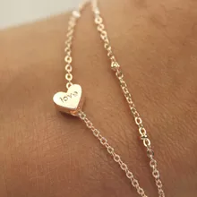 2019 pulsera de tobillo corazón playa pie descalzo joyería pierna cadena tobilleras Mujer Accesorios joyería de verano regalos de moda boho(China)