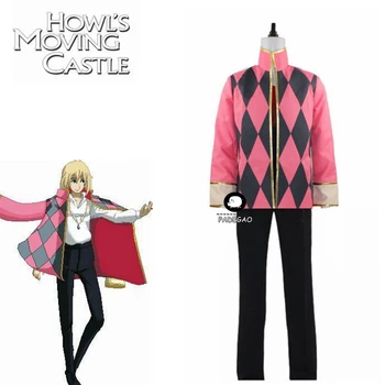 

Howl's Moving Castle Howl Coat Jacket Cosplay Costume latticed Coat Free shipping