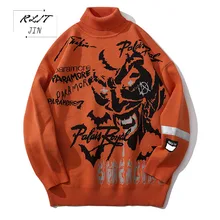#Special Offers RLJT.JIN Winter youth high quality bat skull pattern male turtleneck sweater Stranger Things mens jumper with long sleeves #Special Offers RLJT.JIN Winter youth high quality bat skull pattern male turtleneck sweater Stranger Things mens jumper with long sleeves