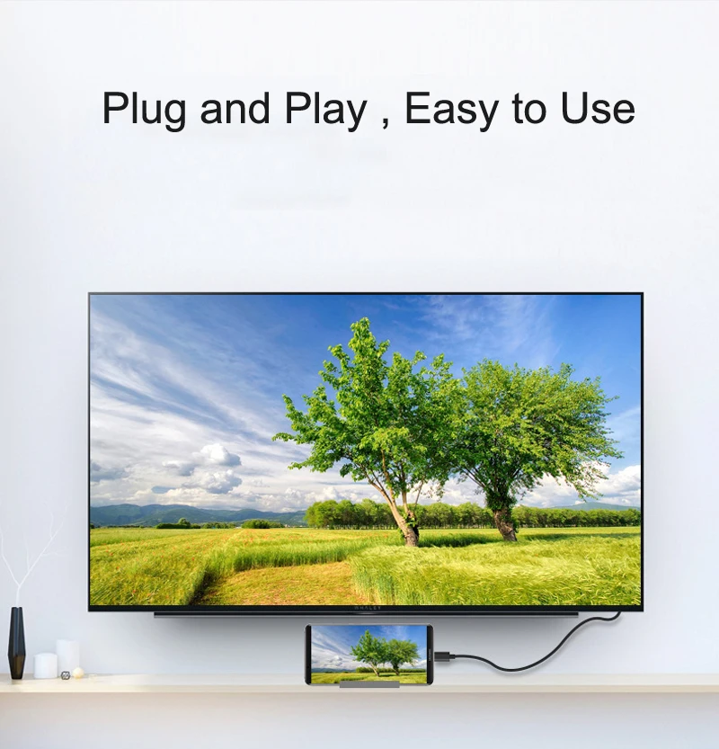4K usb type C к HDMI кабель HD ТВ Аудио Видео адаптер конвертер для Macbook huawei mate 20 30 P20 P30 samsung S8 Android телефон