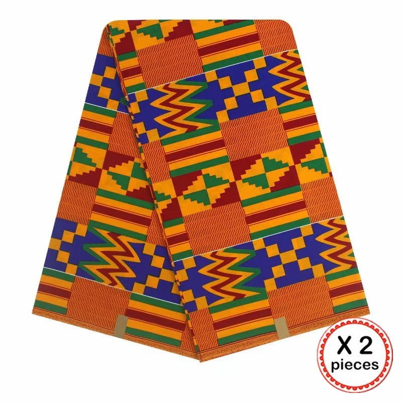 Африканская восковая ткань с принтом Хлопок Шитье Анкара африканская ткань 12 ярдов Нигерия Гана ткань для DIY свадебного платья 91627