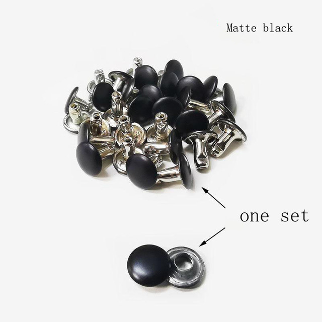 Sets/Batch Foot Length 8mm Black And White Double Sided Rivet Leather Accessories Diy Leather Craft Rivet Accessories