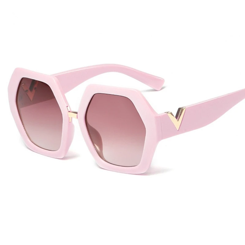 Новые многоугольные женские солнцезащитные очки бренда класса «Люкс» дизайн шестиугольник черные мужские солнцезащитные винтажные очки, ретро шикарные женские квадратные очки