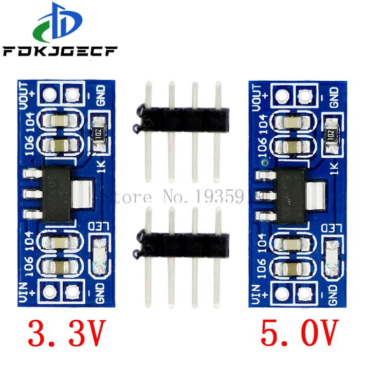 5 шт. AMS1117 LM1117 SMD DC модуль ldo понижающего преобразователя Питание 4 V 7V до 3 0 релейный