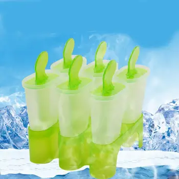 

Reusable 6-Grids Frozen Ice Cream Lolly Mould Tray with Stand DIY Kitchen Tool
